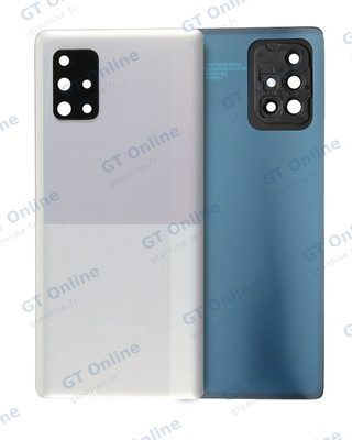 Vitre arrière pour Samsung Galaxy A71 (A715 / 2020) (pack service origine, argent Prism Crush)