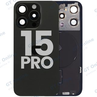 Vitre arrière pour Apple iPhone 15 Pro (origine d'occasion — grade A, titane noir)