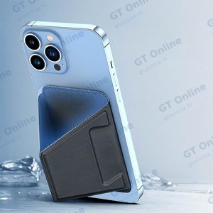 Support pour Smartphone Dux Ducis Magnetic Wallet Stand iPhone 12, 13, 14 & 15 Series avec MagSafe Bleu Marine — vue 4
