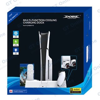 Support multifonction PS5 / PS5 Slim / PS5 Pro avec ventilation, charge de manettes et rangement de jeux DOBE TP5-3532B