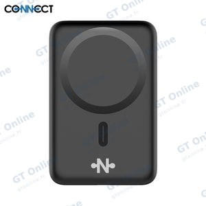 Batterie Externe Power Bank sans Fil Magnétique MagSafe CONNECT MC-BEM10N01 10000mAh 15W Noir
