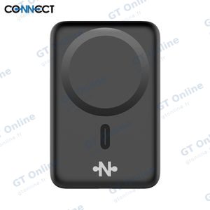 Batterie Externe Power Bank sans Fil Magnétique MagSafe CONNECT MC-BEM10N01 10000mAh 15W Noir