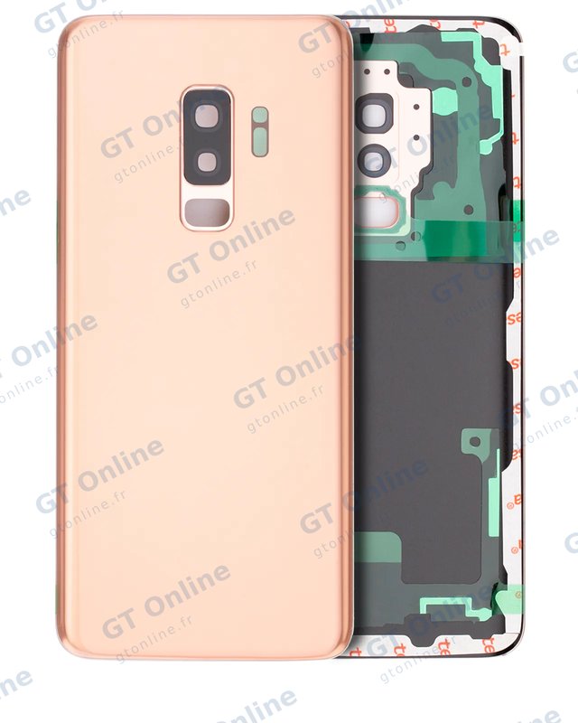 Vitre arrière pour Samsung Galaxy S9 Plus (sans logo, compatible premium, Sunrise Gold)