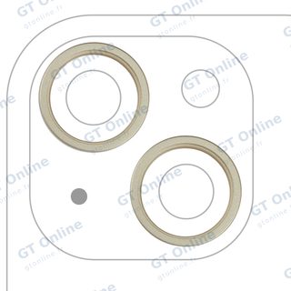 Anneau de contour de caméra arrière pour Apple iPhone 15 / 15 Plus (jaune, lot de 2)