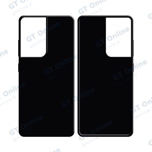Coque Silicone Compatible pour Samsung Galaxy S21 Ultra 5G G998 (#3) Noir — vue 2
