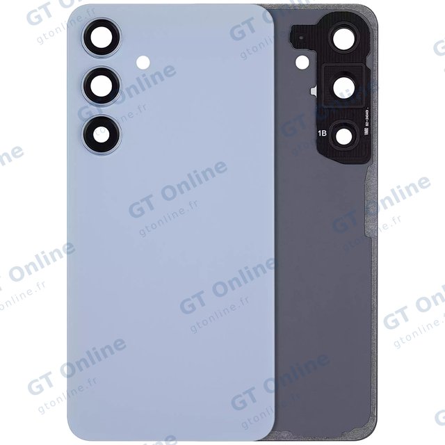 Vitre arrière pour Samsung Galaxy S24 5G (sans logo, compatible premium, Sapphire Blue)
