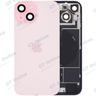 Vitre arrière avec MagSafe, NFC et nappe flash pour Apple IPhone 15 (origine, rose)