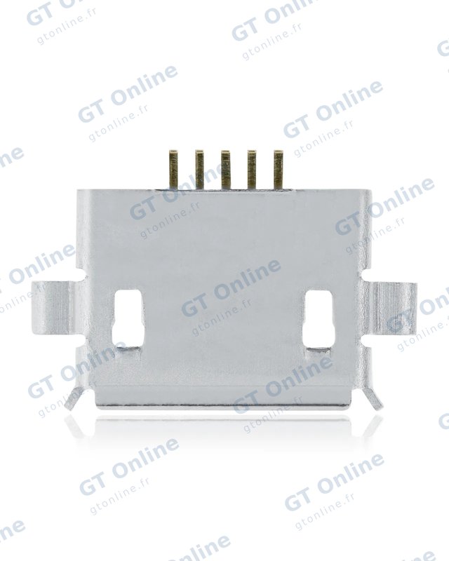 Connecteur de charge à souder — format Micro B, 5 broches, 2 points de fixation (C020)