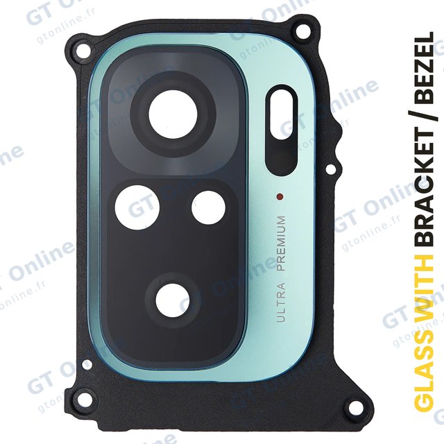 Lentille de caméra arrière avec support et anneau pour Xiaomi Redmi Note 10 (Aqua Green)