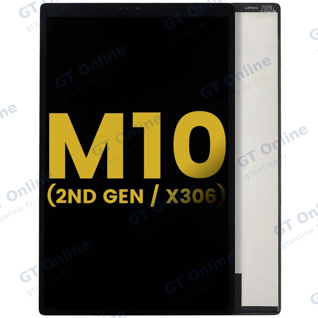 Écran LCD sans châssis pour Lenovo Tab M10 (TB-X306) (2nd Gen) (HD, reconditionné, noir)