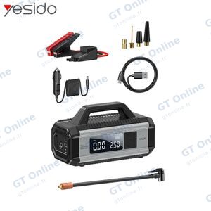 Booster pour Batterie Voiture Yesido VC13 10000mAh avec Gonfleur pour Voiture, Vélo et Ballon Noir