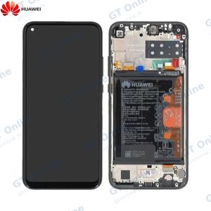 Bloc Écran Complet avec Châssis et Batterie Original Huawei P40 Lite E 02353FMW Noir