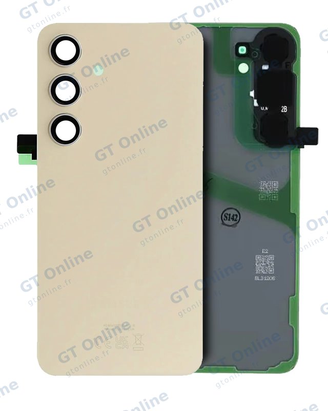 Vitre arrière pour Samsung Galaxy S24 Plus (pack service origine, Amber Yellow)