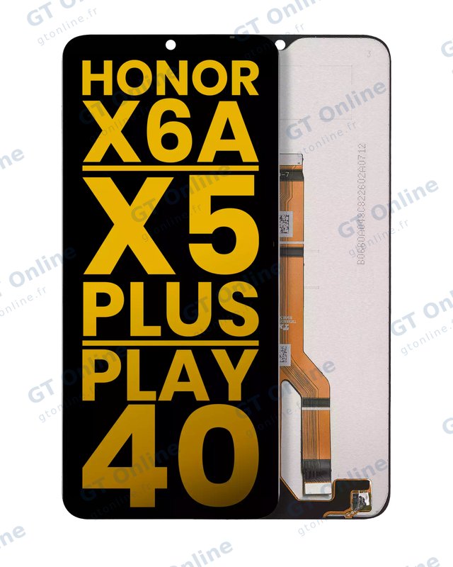 Écran LCD sans châssis pour Honor X6A / X5 Plus / Play 40 / X5b / X5b Plus (reconditionné, toutes couleurs)