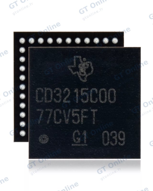Circuit intégré contrôleur de port USB-C pour Apple MacBook 12" / Pro 13" / 15" A1534 / A1989 / A1707 / A1990 (2015-2019) / iPad Pro 11" (2018) (CD3215C00 / CD3215C00ZQZ: U3100 / U3200: BGA-96 Pin)
