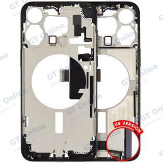 Châssis pour Apple iPhone 15 Pro Max (version US, origine d'occasion — grade A, titane noir)