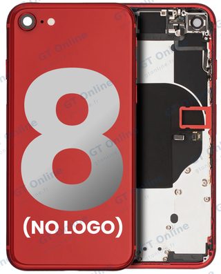 Châssis pour Apple iPhone 8 (sans logo, compatible premium, rouge)