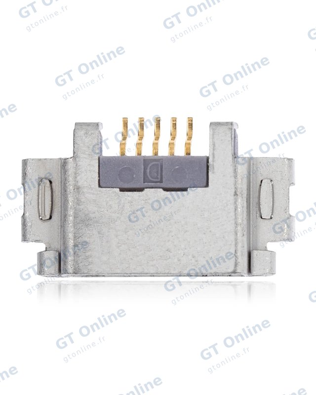 Connecteur de charge à souder — format Micro A, 5 broches, 6 points de fixation (C256)