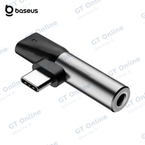Adaptateur Convertisseur Baseus L41 Type C Mâle à Type C Femelle + 3.5mm Femelle Argent