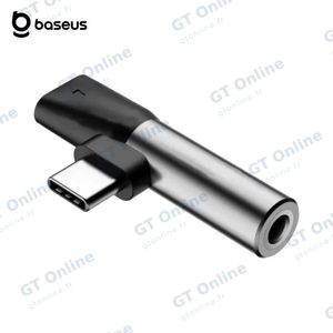 Adaptateur Convertisseur Baseus L41 Type C Mâle à Type C Femelle + 3.5mm Femelle Argent
