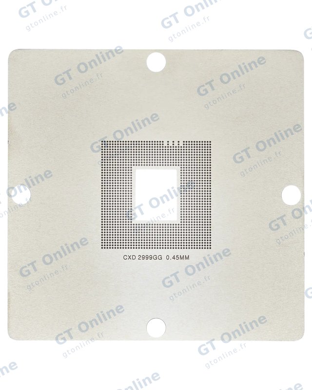 Pochoir de rebillage BGA southbridge / GPU CXD2999GG pour Sony PlayStation 4 (0,45 mm)