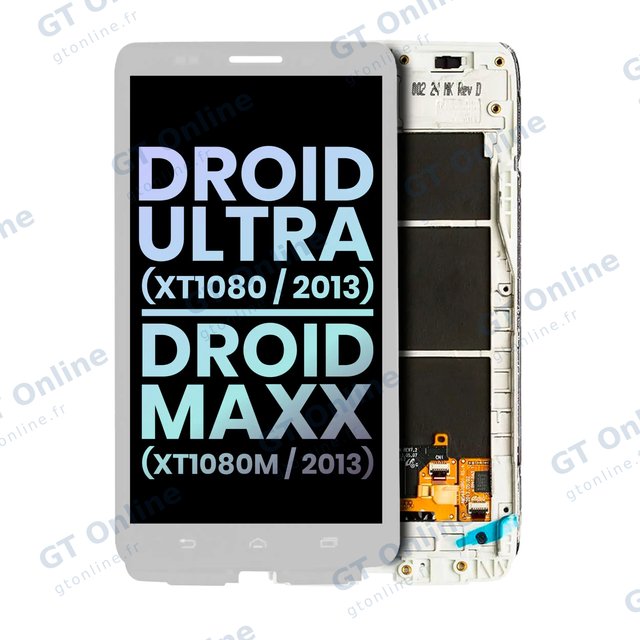 Écran LCD avec châssis pour Motorola Droid Ultra (XT1080 / 2013) / Droid Maxx (XT1080M / 2013) (origine, blanc)