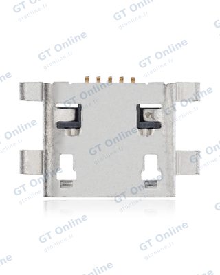 Connecteur de charge à souder — format Micro B, 5 broches, 4 points de fixation (C093)