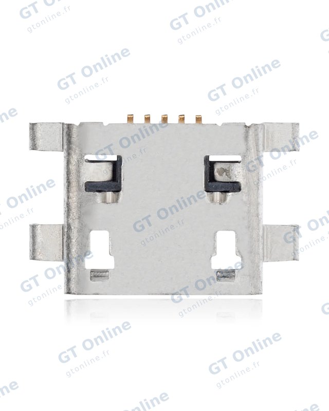 Connecteur de charge à souder — format Micro B, 5 broches, 4 points de fixation (C093)