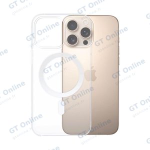 Coque Silicone MagSafe Compatible pour Apple iPhone 16 Pro Transparent