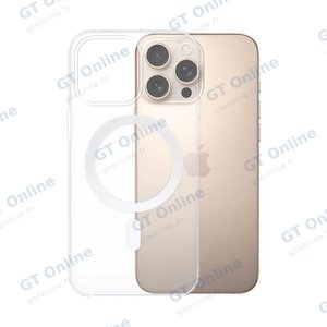 Coque Silicone MagSafe Compatible pour Apple iPhone 16 Pro Max Transparent