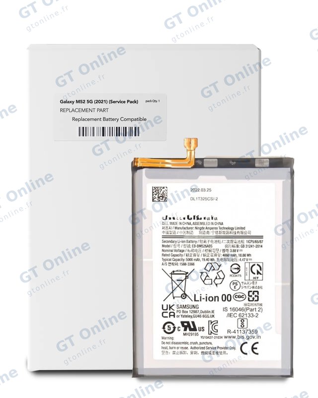 Batterie pour Samsung Galaxy M52 5G (M526 / 2021) (EB-BM526ABS) (pack service origine)