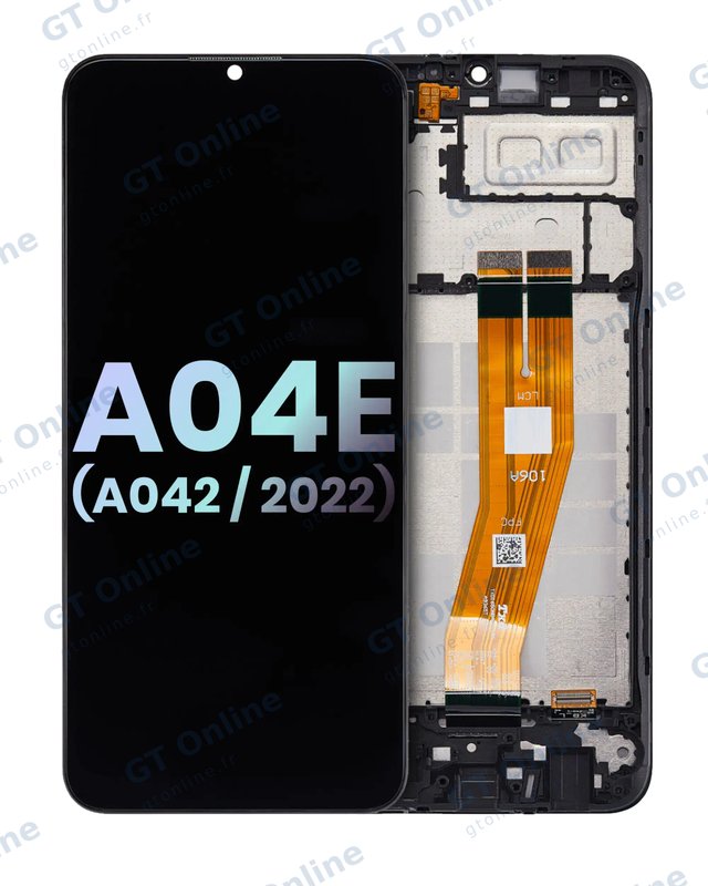 Écran LCD avec châssis pour Samsung Galaxy A04E (A042 / 2022) (pack service origine, toutes couleurs)