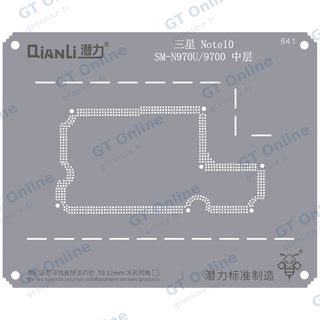 Pochoir de rebillage Qianli Bumblebee QS641 pour couche intermédiaire Samsung Note 10 (SM-N970U/9700)