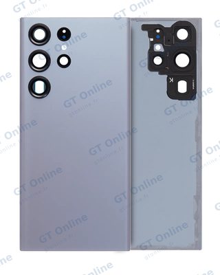 Vitre arrière pour Samsung Galaxy S23 Ultra (pack service origine, graphite)