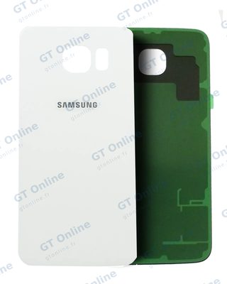 Vitre arrière pour Samsung Galaxy S6 (AT&T Logo, origine d'occasion — grade A, White Pearl)