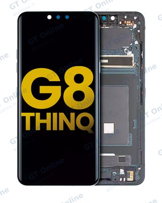 Écran OLED avec châssis pour LG G8 ThinQ (reconditionné, noir Aurora)
