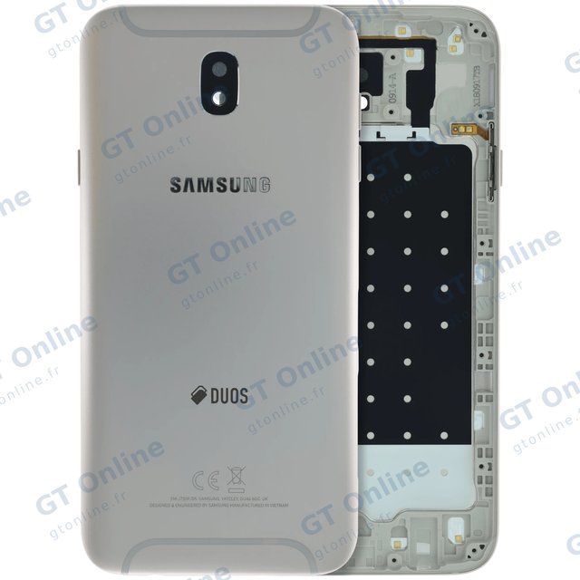 Vitre arrière pour Samsung Galaxy J7 Pro (J730 / 2017) (pack service origine, or)