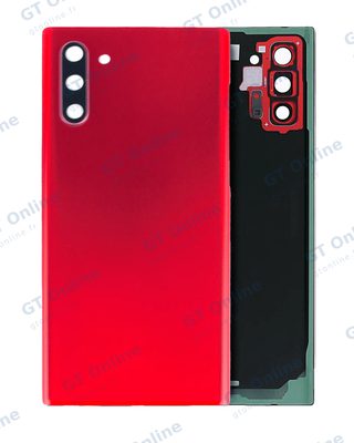 Vitre arrière pour Samsung Galaxy Note 10 (pack service origine, rouge Aura)