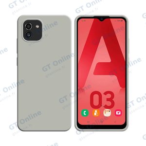 Coque Silicone Compatible pour Samsung Galaxy A03 A035F (#9) Blanc