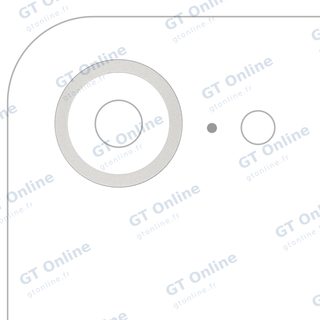 Anneau de contour de caméra arrière pour Apple iPhone 16e / 17e (blanc)