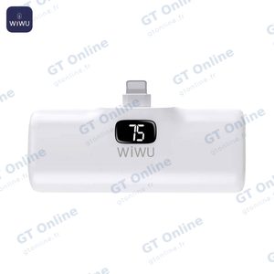 Batterie Externe Power Bank Wiwu Wi-P017-L Lightning 5000mAh Blanc