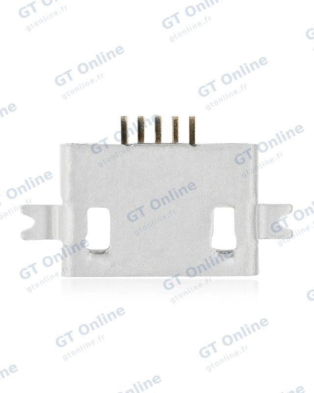 Connecteur de charge à souder — format Micro B, 5 broches, 2 points de fixation (C032)