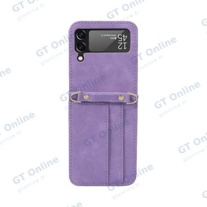 Housse de Protection Samsung Galaxy Z Flip 4 5G F721 avec Lanière Violet — vue 2