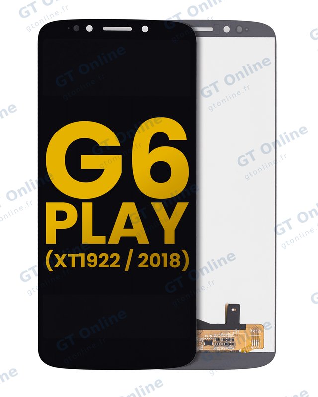 Écran LCD sans châssis pour Motorola Moto G6 Play (XT1922 / 2018) (version internationale, reconditionné, noir)