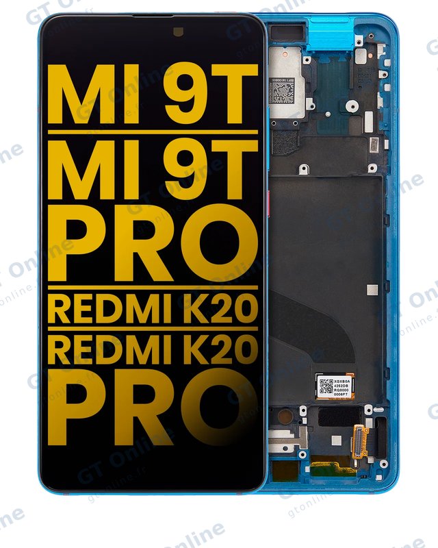 Écran OLED avec châssis pour Xiaomi Mi 9T / 9T Pro / K20 / K20 Pro (reconditionné, Glacier Blue)