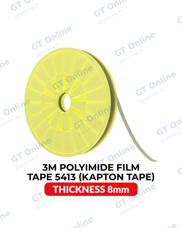 Ruban adhésif Kapton polyimide résistant à la chaleur 3M 5413 — 8 mm × 33 m