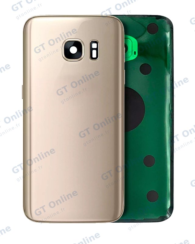 Vitre arrière pour Samsung Galaxy S7 (pack service origine, Gold Platinum)