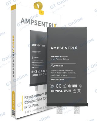 Cellule de batterie nue à souder pour Apple iPhone 14 Plus (soudure par points requise, AmpSentrix Core)