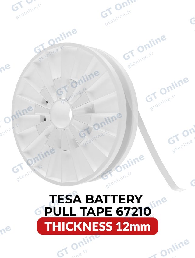 Ruban adhésif de batterie tesa 67210 Bond & Detach — 12 mm × 25 m
