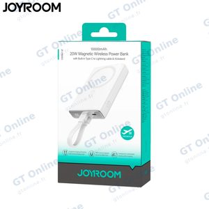 Batterie Externe Power Bank Sans Fil Magnétique JOYROOM JR-PBM01 10000mAh 20W (avec Câble Lightning vers Type-C) Blanc — vue 2